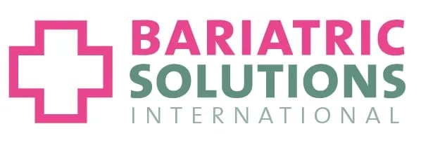 Bariatric Solutions International logo with pink medical cross symbol and text in pink and gray